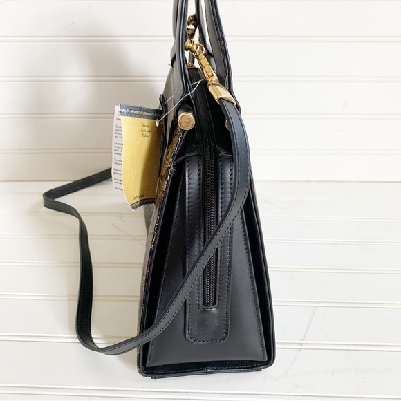 NWT Calja Italian Genuine Leather Embossed Over the Shoulder Purse Handcrafted - Picture 5 of 16